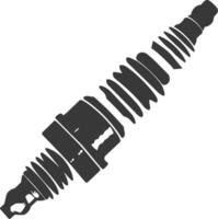 silhouette spark plug black color only vector