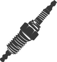 silhouette spark plug black color only vector