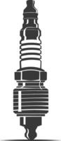 silhouette spark plug black color only vector