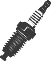 silhouette spark plug black color only vector