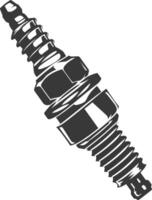 silhouette spark plug black color only vector