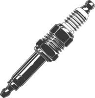 silhouette spark plug black color only vector