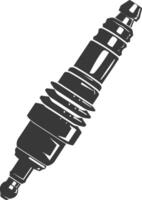 silhouette spark plug black color only vector