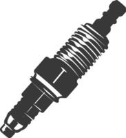 silhouette spark plug black color only vector