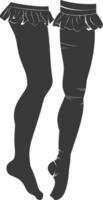 silhouette stockings black color only vector