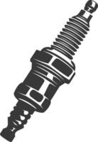 silhouette spark plug black color only vector