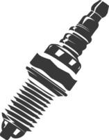 silhouette spark plug black color only vector