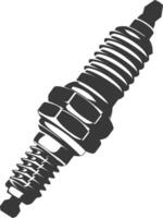 silhouette spark plug black color only vector