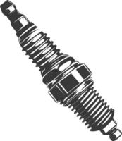 silhouette spark plug black color only vector