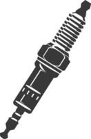 silhouette spark plug black color only vector