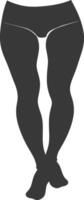 silhouette stockings black color only vector