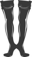 silhouette stockings black color only vector