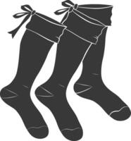 silhouette stockings black color only vector