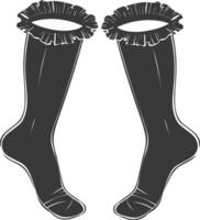 silhouette stockings black color only vector