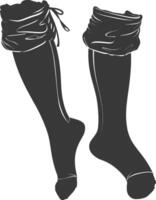 silhouette stockings black color only vector