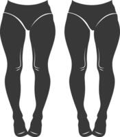 silhouette stockings black color only vector