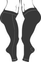 silhouette stockings black color only vector