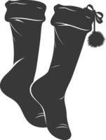 silhouette stockings black color only vector