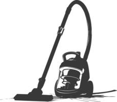 silhouette vacuum cleaner black color only vector