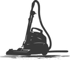 silhouette vacuum cleaner black color only vector