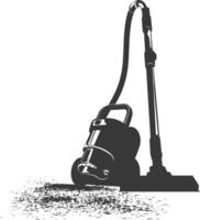 silhouette vacuum cleaner black color only vector