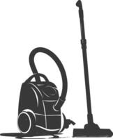 silhouette vacuum cleaner black color only vector