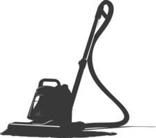 silhouette vacuum cleaner black color only vector