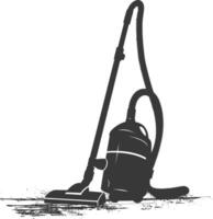 silhouette vacuum cleaner black color only vector