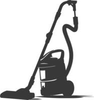 silhouette vacuum cleaner black color only vector