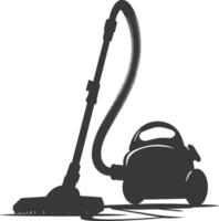 silhouette vacuum cleaner black color only vector