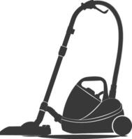 silhouette vacuum cleaner black color only vector