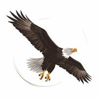 Eagle bird isolated flat illustration vector