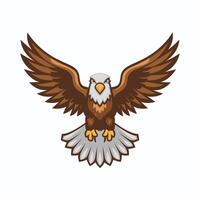 águila pájaro aislado plano ilustración vector