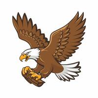 Eagle bird isolated flat illustration vector