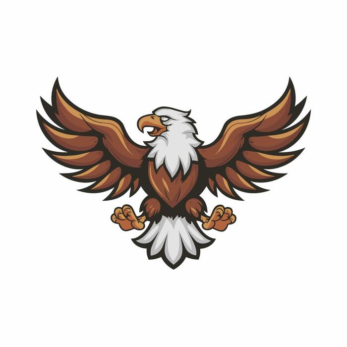 Eagle Cartoon Logo Vector Art, Icons, and Graphics for Free Download