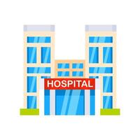 Clinic, Hospital building set. Medical office. Medicine clinic skyscrapers collection. vector