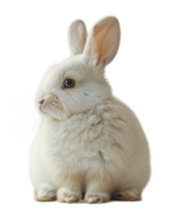 rabbit animal portrait isolated on transparent background, generated ai png