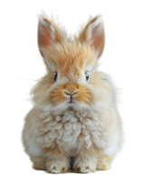 rabbit animal portrait isolated on transparent background, generated ai png