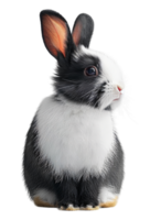 rabbit animal portrait isolated on transparent background, generated ai png