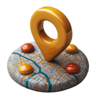 3d ilustración de alfiler mapa icono aislado en transparente fondo, generado ai png