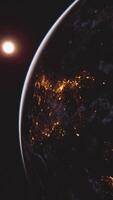 Erde von Raum. Nacht Aussicht video