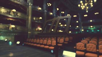 Empty Auditorium With Rows of Seats and Chandelier video