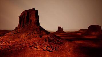 Massive Rock Formation in Desert video