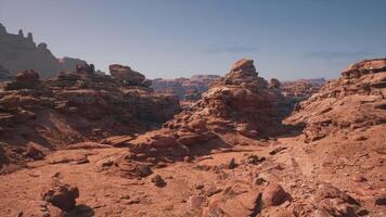 A rocky area with rocks and a sky background video