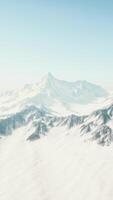 Panoramic view of the ski slope with the mountains video