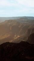 parque nacional do grand canyon no nevoeiro ao pôr do sol video