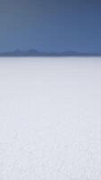 Bonneville Salt Flats landscape with rain storm clouds in distance video