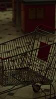 supermercado vacío debido al bloqueo de covid-19 video