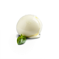 Fresh Mozzarella cheese creamy white ball drizzled with olive oil sprinkled with fresh basil leaves Culinary and Food concept png