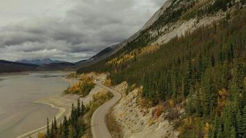 High mountain road through Lake Medicine video